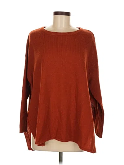 Pre-owned Divided By H&m Pullover Sweater In Orange