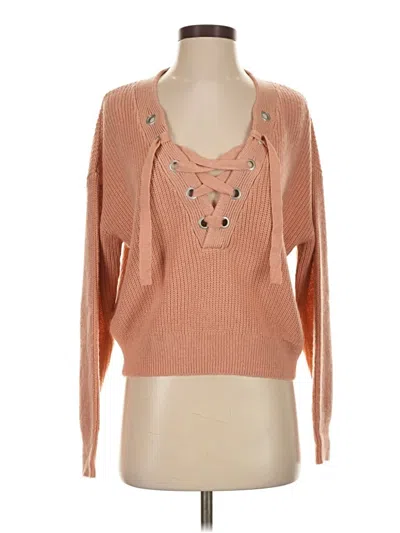 Pre-owned Divided By H&m Pullover Sweater In Pink
