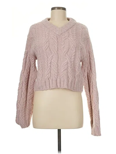 Pre-owned Divided By H&m Pullover Sweater In Pink