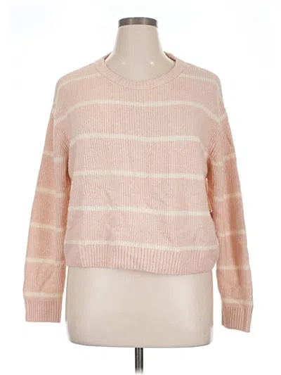 Pre-owned Divided By H&m Pullover Sweater In Pink