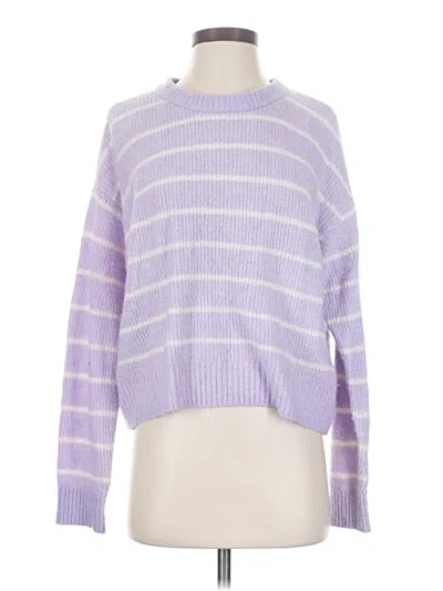 Pre-owned Divided By H&m Pullover Sweater In Purple