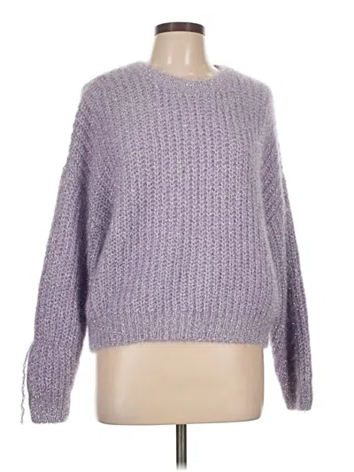 Pre-owned Divided By H&m Pullover Sweater In Purple
