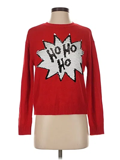 Pre-owned Divided By H&m Pullover Sweater In Red