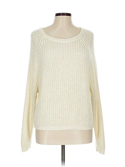 Pre-owned Divided By H&m Pullover Sweater In White