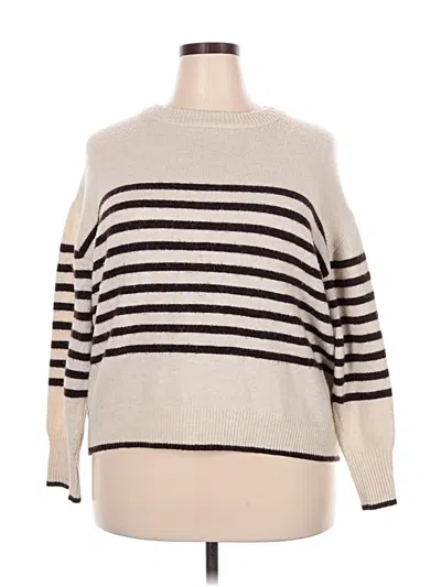 Pre-owned Divided By H&m Pullover Sweater In White
