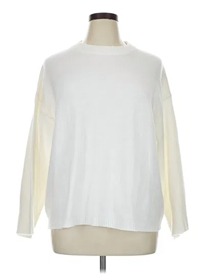Pre-owned Divided By H&m Pullover Sweater In White