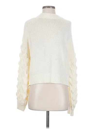 Pre-owned Divided By H&m Pullover Sweater In White