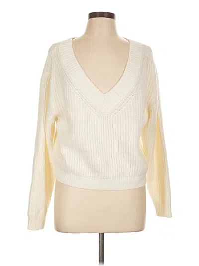 Pre-owned Divided By H&m Pullover Sweater In White