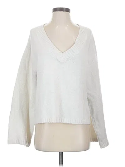 Pre-owned Divided By H&m Pullover Sweater In White