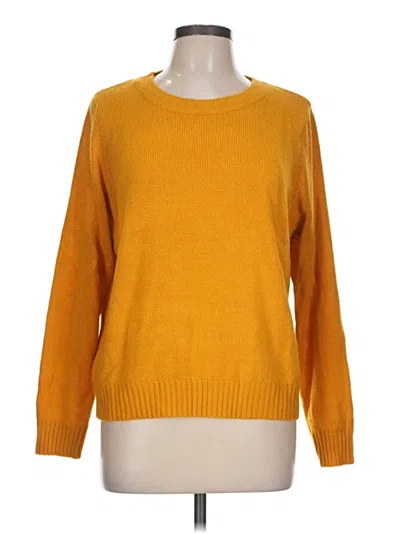 Pre-owned Divided By H&m Pullover Sweater In Yellow