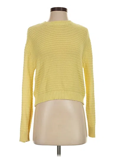 Pre-owned Divided By H&m Pullover Sweater In Yellow