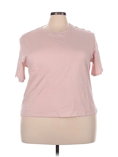 Pre-owned Divided By H&m Short Sleeve T-shirt In Pink