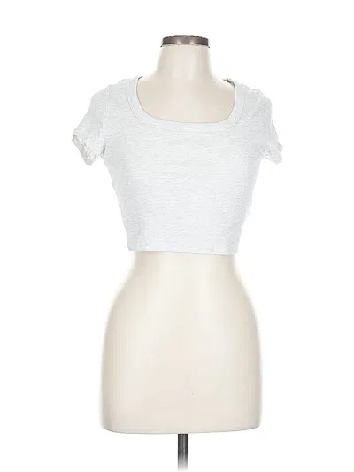 Pre-owned Divided By H&m Short Sleeve T-shirt In Silver