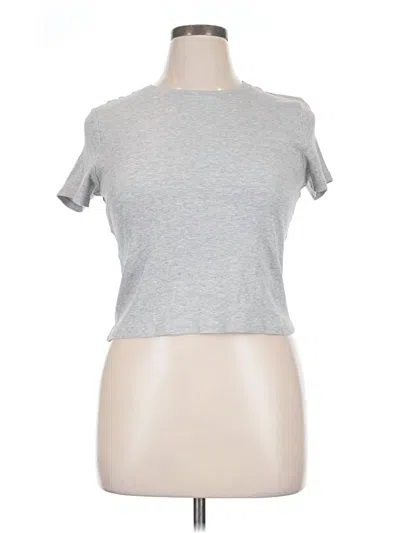 Pre-owned Divided By H&m Short Sleeve T-shirt In Gray