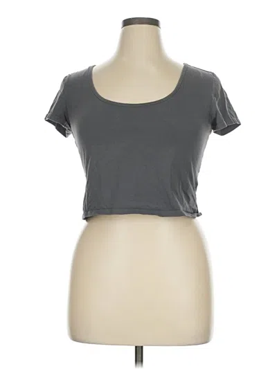 Pre-owned Divided By H&m Short Sleeve T-shirt In Gray