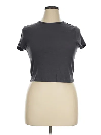 Pre-owned Divided By H&m Short Sleeve T-shirt In Gray