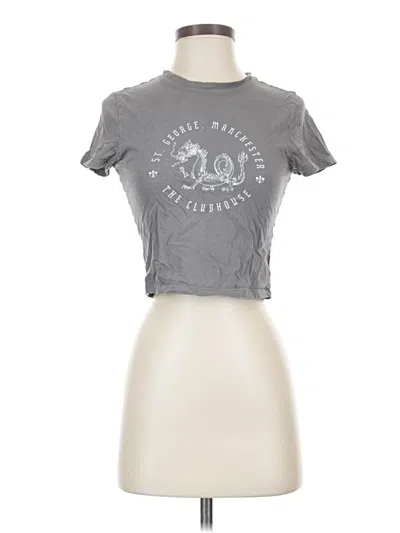 Pre-owned Divided By H&m Short Sleeve T-shirt In Gray