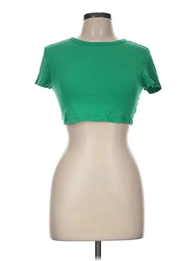 Pre-owned Divided By H&m Short Sleeve T-shirt In Green