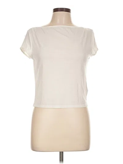Pre-owned Divided By H&m Short Sleeve T-shirt In Ivory