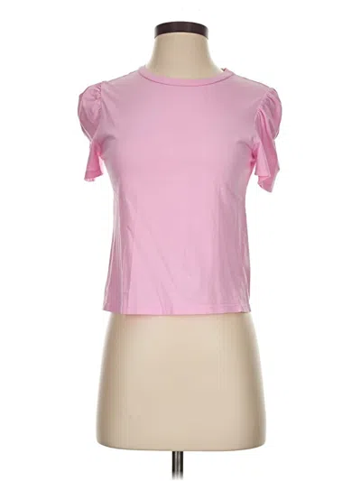 Pre-owned Divided By H&m Short Sleeve T-shirt In Pink