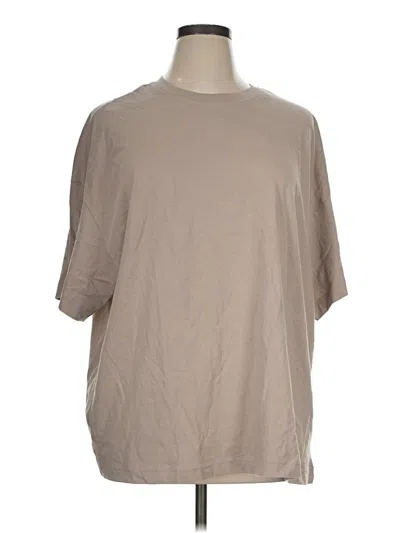 Pre-owned Divided By H&m Short Sleeve T-shirt In Tan
