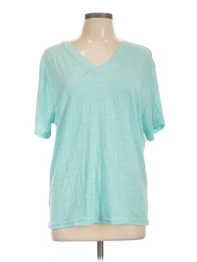 Pre-owned Divided By H&m Short Sleeve T-shirt In Teal
