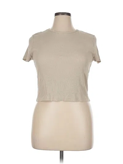 Pre-owned Divided By H&m Short Sleeve Turtleneck In Brown