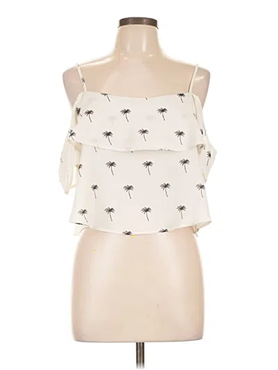Pre-owned Divided By H&m Sleeveless Blouse In Ivory