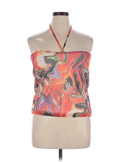 Pre-owned Divided By H&m Sleeveless Blouse In Orange