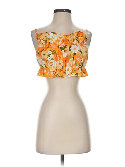 Pre-owned Divided By H&m Sleeveless Blouse In Orange