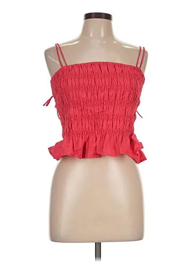 Pre-owned Divided By H&m Sleeveless Blouse In Red