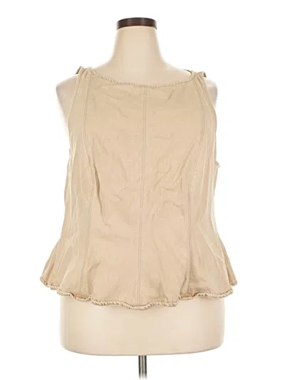 Pre-owned Divided By H&m Sleeveless Blouse In Tan