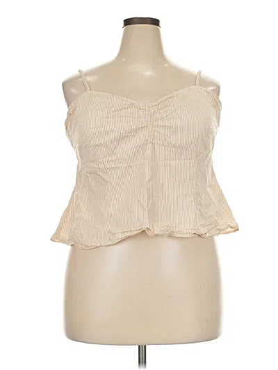 Pre-owned Divided By H&m Sleeveless Blouse In Tan