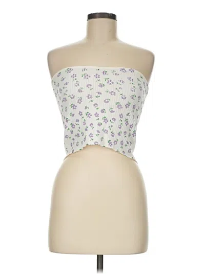 Pre-owned Divided By H&m Sleeveless Blouse In White