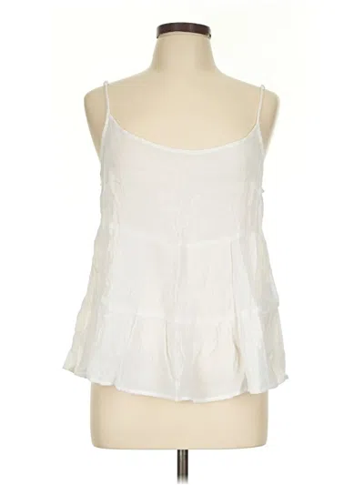 Pre-owned Divided By H&m Sleeveless Blouse In White