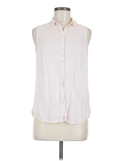 Pre-owned Divided By H&m Sleeveless Button Down Shirt In White
