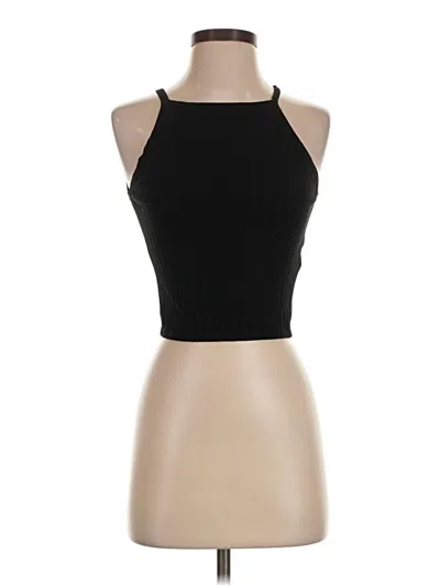Pre-owned Divided By H&m Sleeveless Top Black Halter Neckline Tops