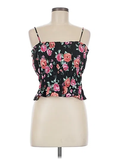 Pre-owned Divided By H&m Sleeveless Top Black Strapless Neckline Tops