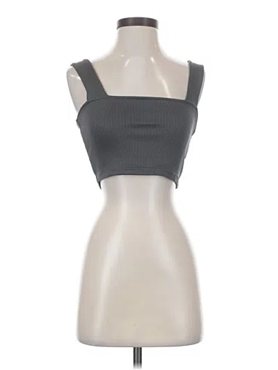 Pre-owned Divided By H&m Sleeveless Top Gray Strapless Neckline Tops