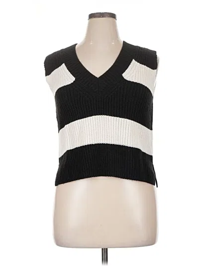 Pre-owned Divided By H&m Sweater Vest In Black