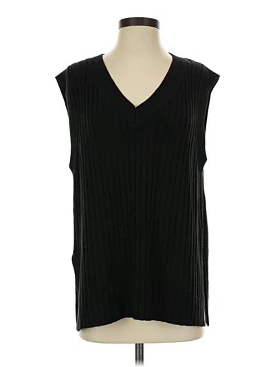 Pre-owned Divided By H&m Sweater Vest In Black