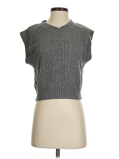 Pre-owned Divided By H&m Sweater Vest In Gray
