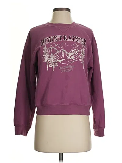 Pre-owned Divided By H&m Sweatshirt In Burgundy