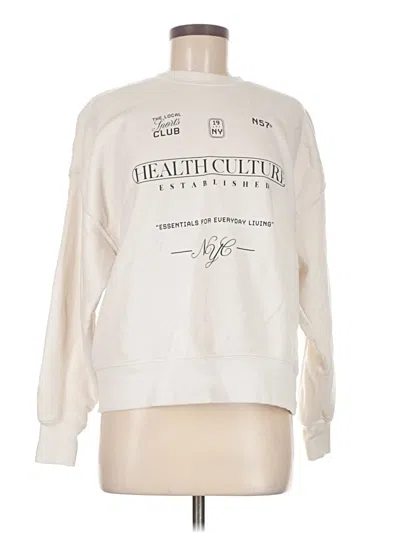 Pre-owned Divided By H&m Sweatshirt In White