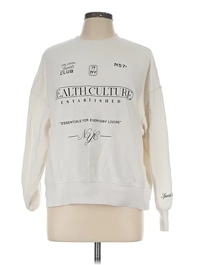 Pre-owned Divided By H&m Sweatshirt In White