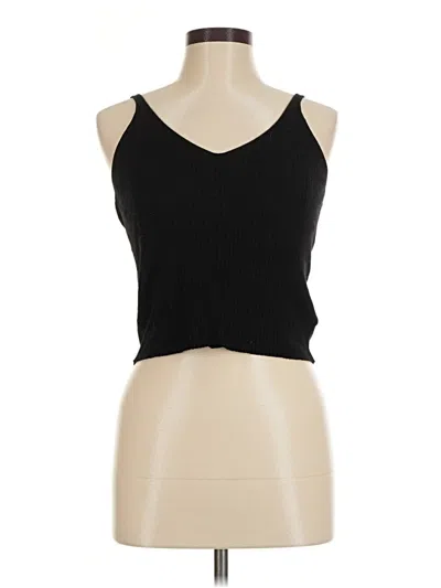 Pre-owned Divided By H&m Tank Top Black Halter Neckline Tops