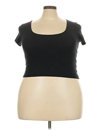Pre-owned Divided By H&m Tank Top Black Square Neckline Tops