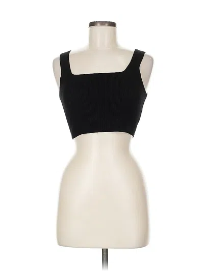 Pre-owned Divided By H&m Tank Top Black Strapless Neckline Tops