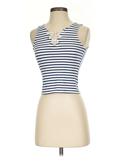 Pre-owned Divided By H&m Tank Top Blue Halter Neckline Tops