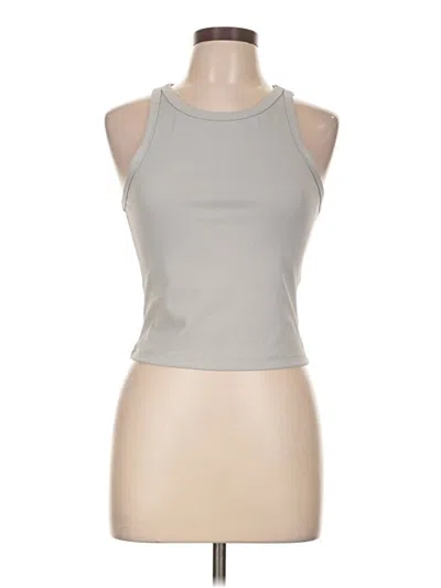 Pre-owned Divided By H&m Tank Top Gray Halter Neckline Tops